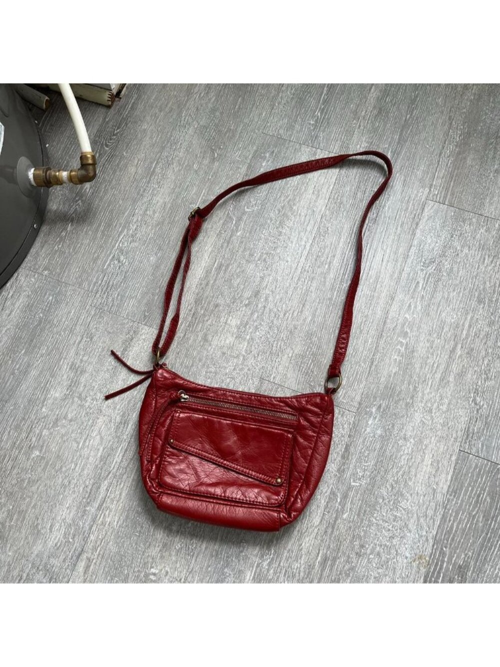 Red “Naturalizer” Y2K Leather Crossbody / Shoulder Bag / Purse